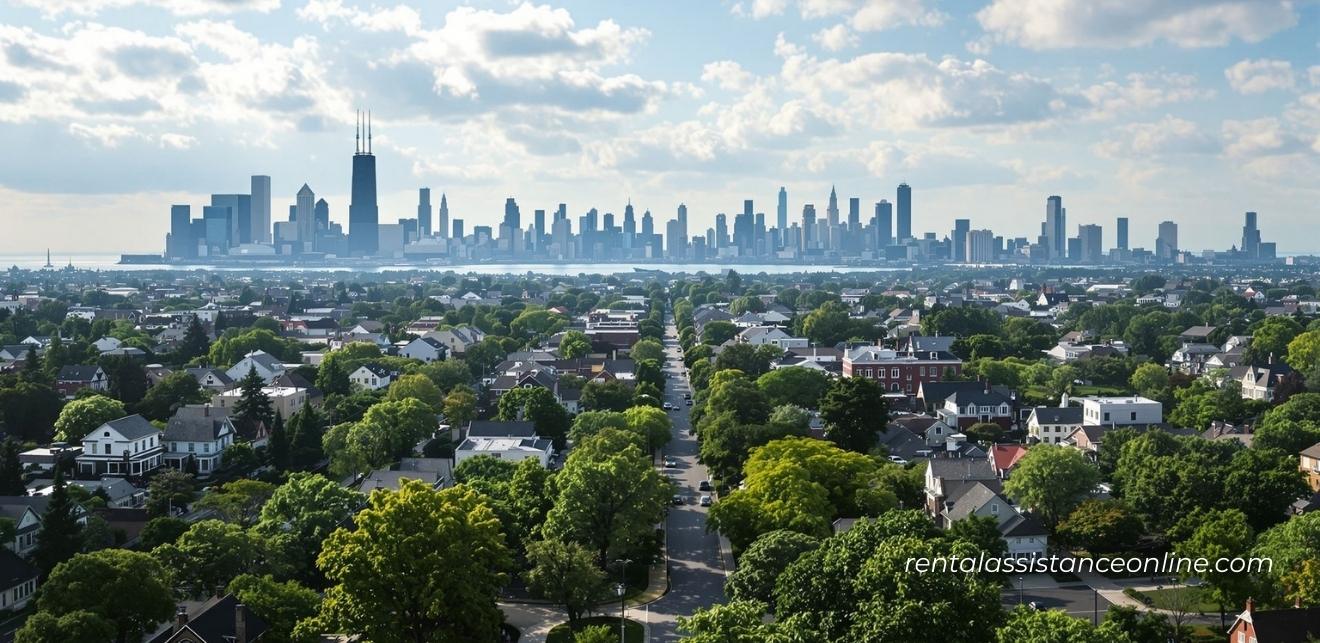 Pristine neighborhood outside Chicago